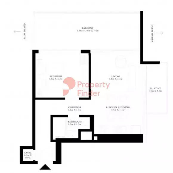 Grand Bleu Tower Unit 07 - Level 20-26, 1 bed