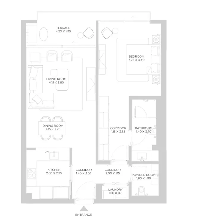 Rixos Phase 2 By Nakheel B4-Type E, 1 bed