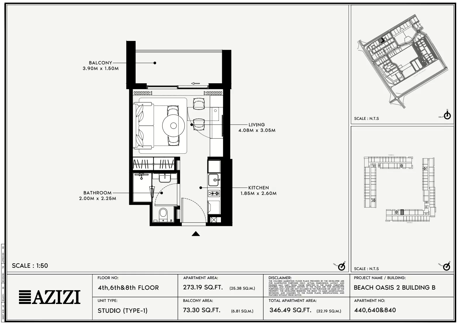 Beach Oasis 2 — Studio floor plan
