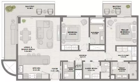 Elara Type 2C, 2 beds