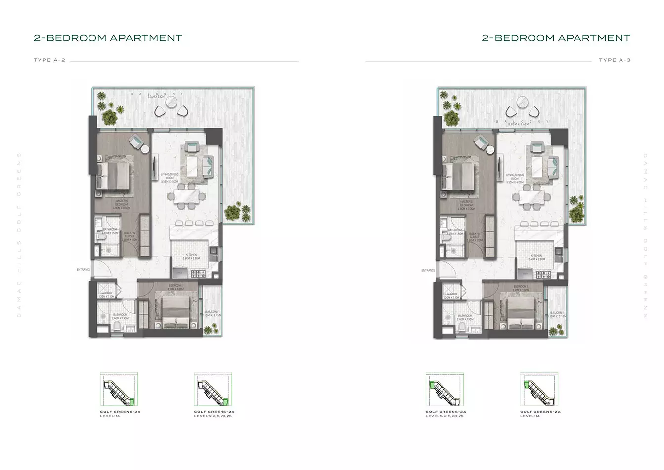 Golf Greens Type 4, 2 beds
