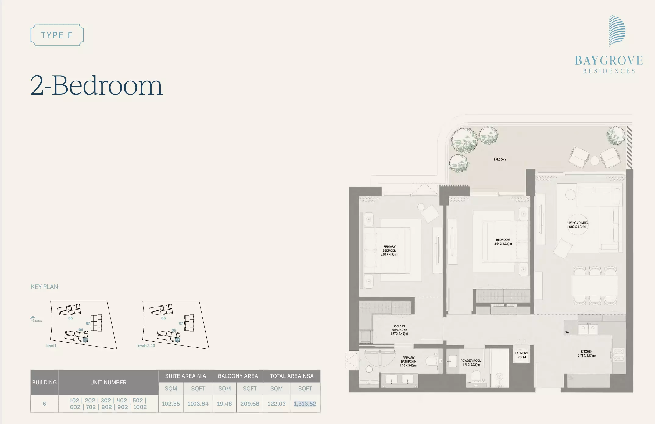 Bay Grove Residences Phase 3 Type F | 2-Bedroom, 2 beds