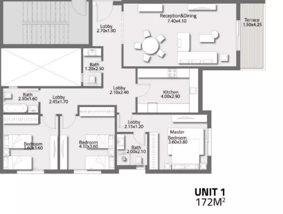 صورة مخطط ارضية الوحدة