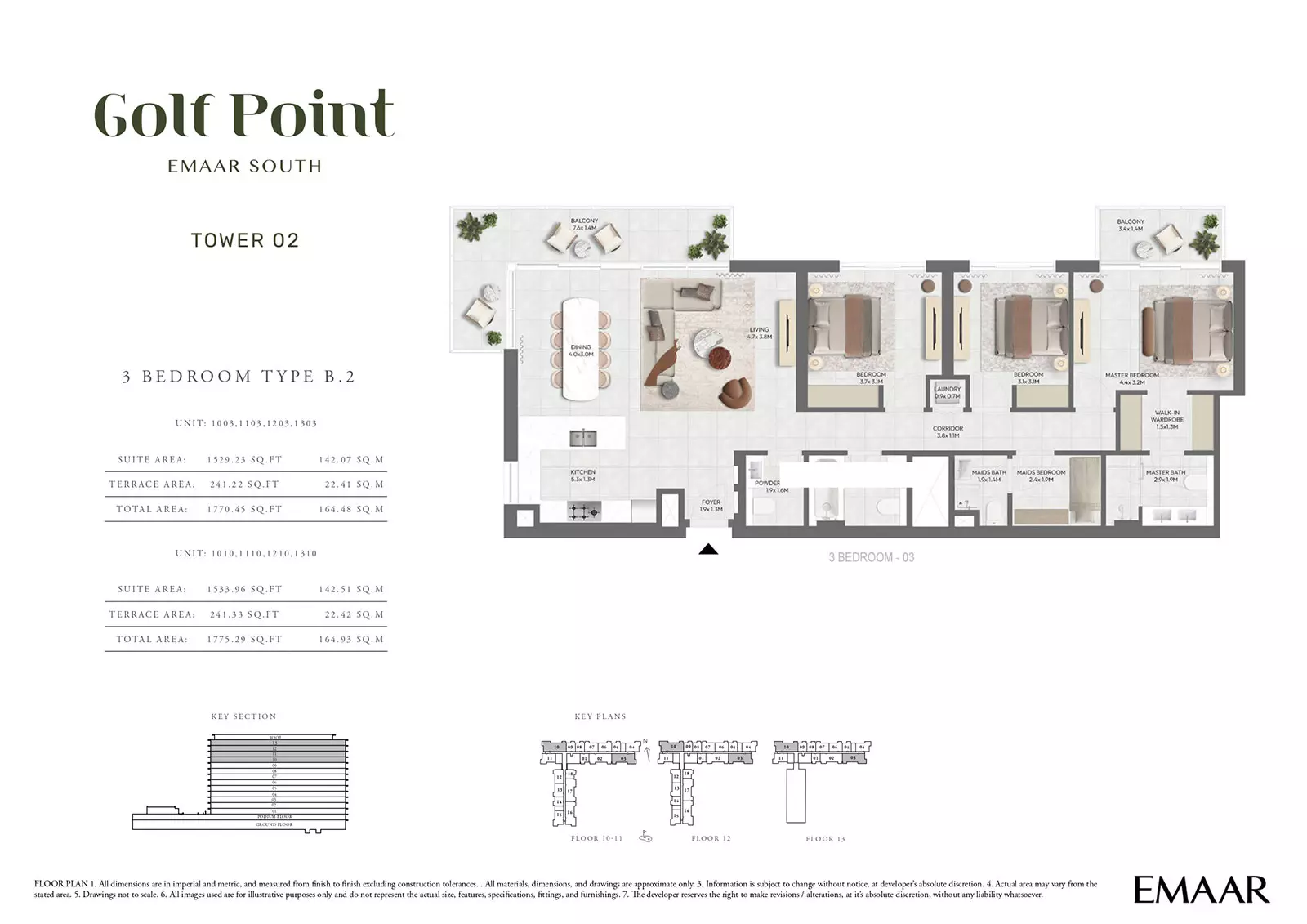 Golf Point Tower 2 - Type B-2, 3 beds