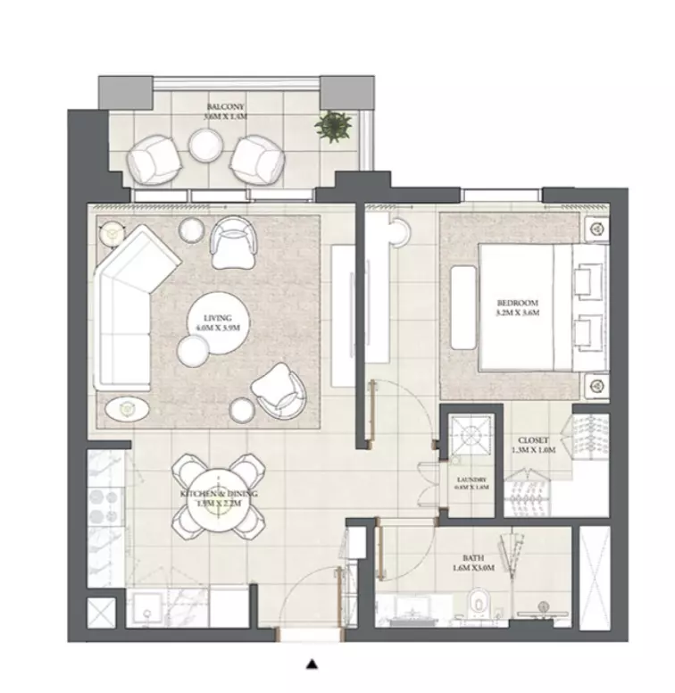 Cedar Creek Beach B2-Level 5-7, Unit 08, 1 bed