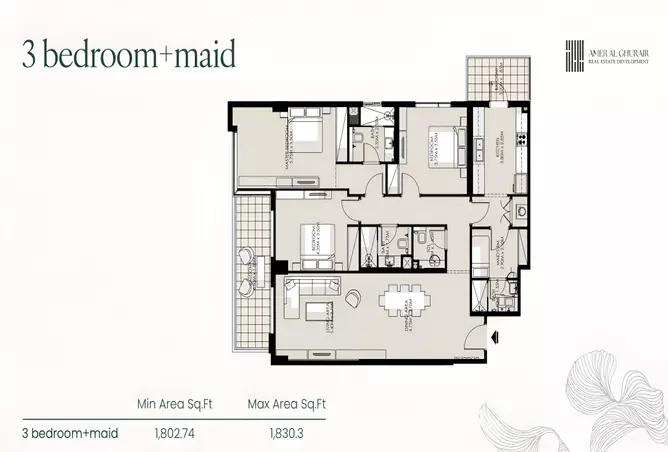 Living Legends Phase 4 — 3BR floor plan