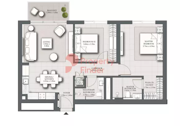Park Horizon Type D building 2 level 2-19 unit 10, 2 beds