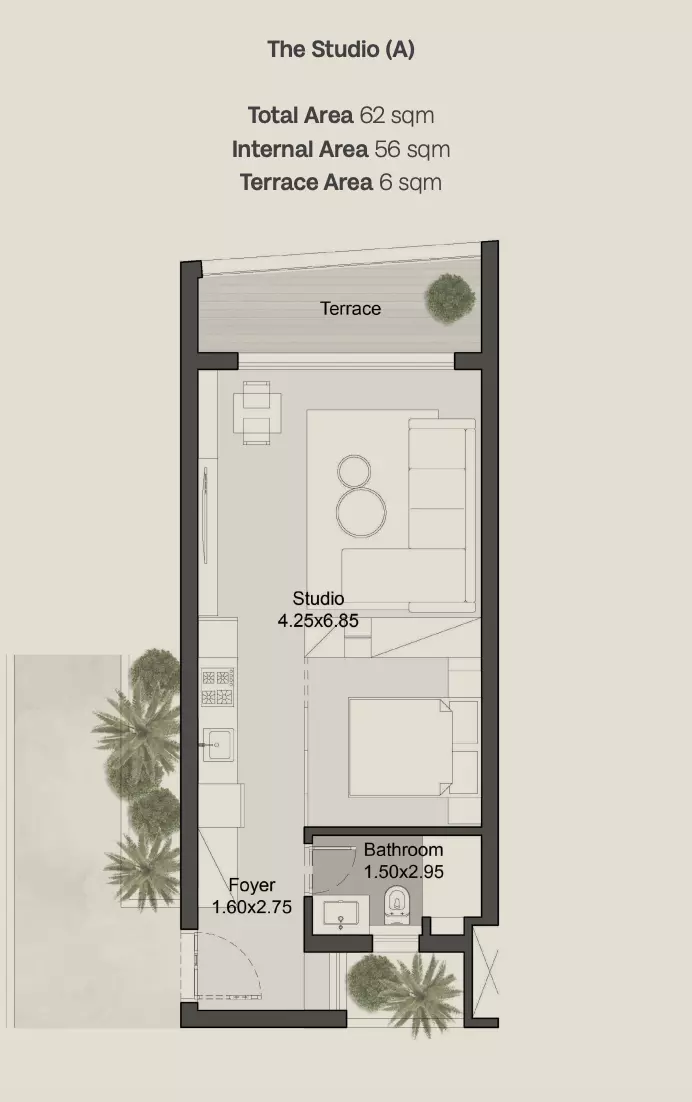 صورة مخطط ارضية الوحدة