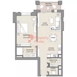 Asayel Type E, 1 bed