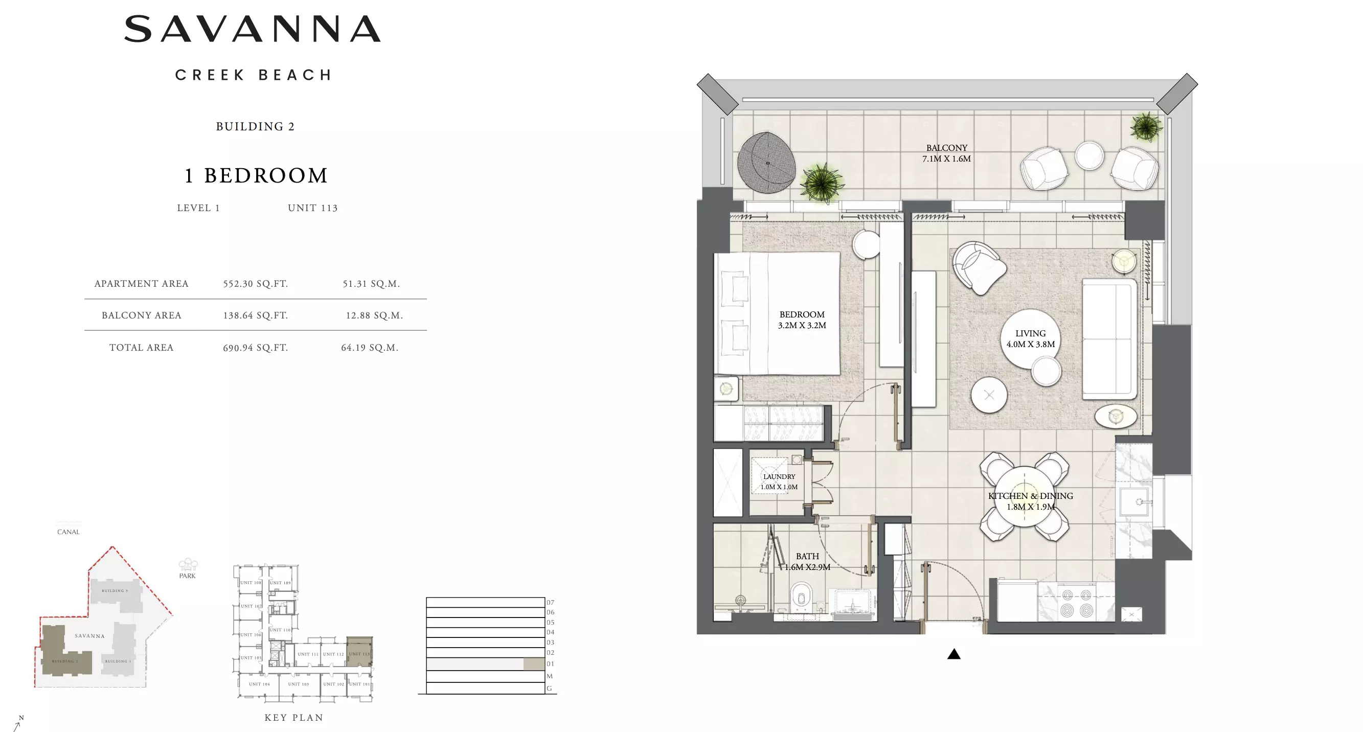 Savanna Level 1 - Unit 113, 1 bed