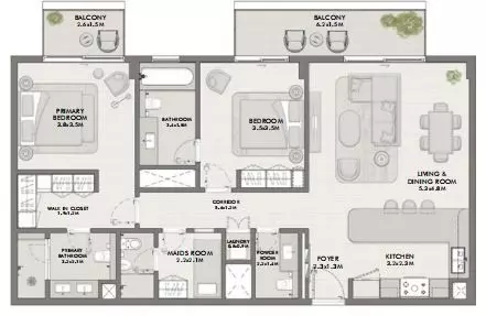 Elara Type 2B, 2 beds