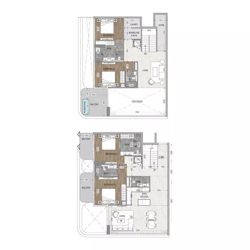 صورة مخطط ارضية الوحدة