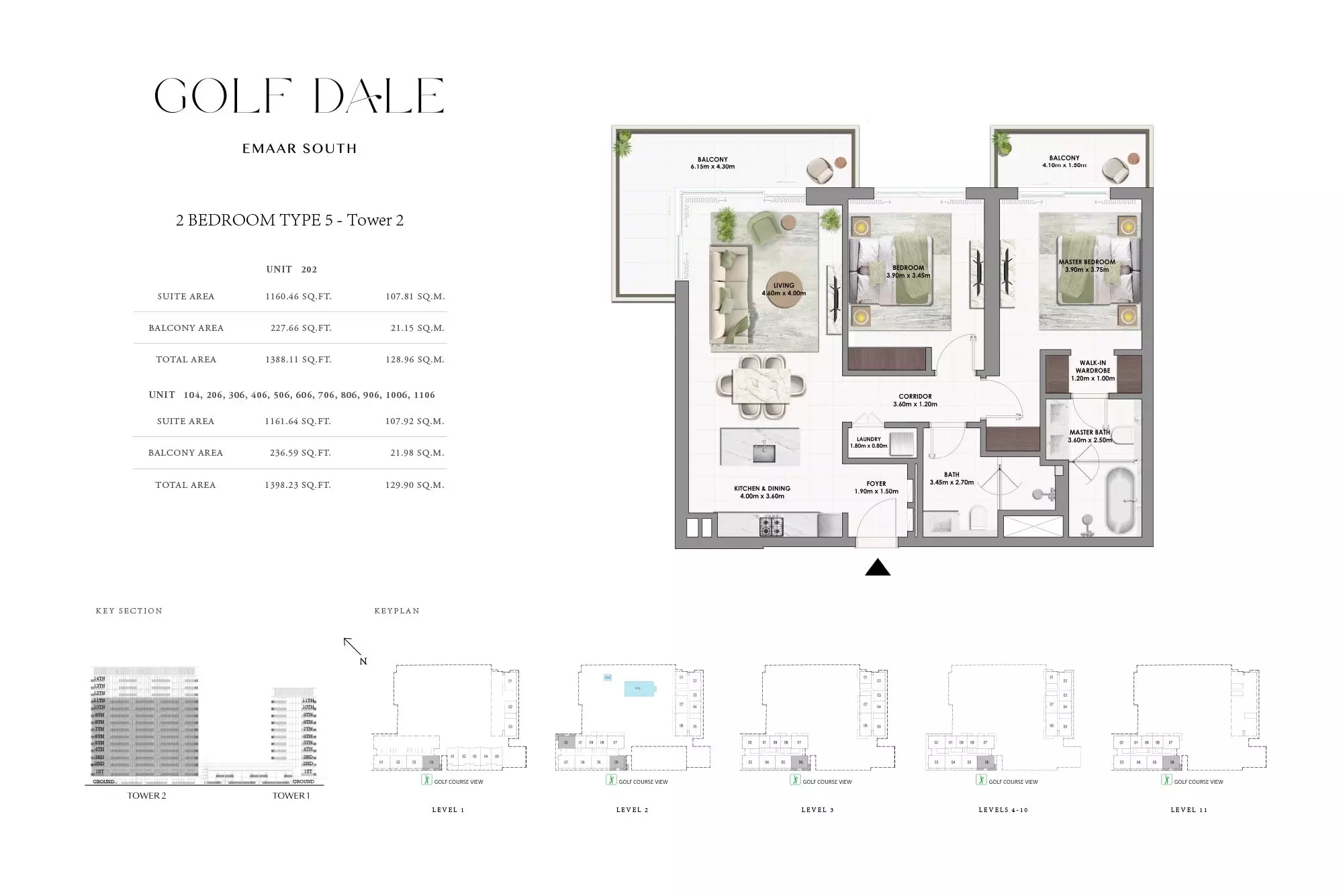 Golf Dale Type 5-Tower 2, 2 beds