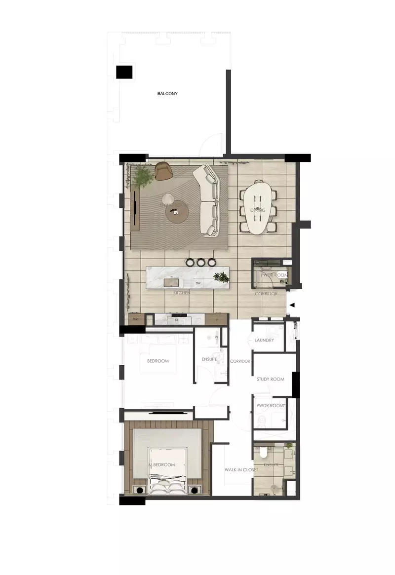 صورة مخطط ارضية الوحدة