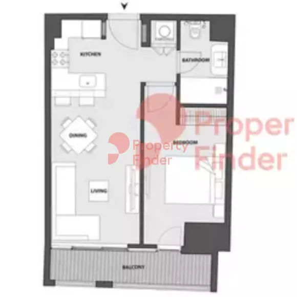 15 Northside Tower B Unit 608, Sixth Floor, 1 bed