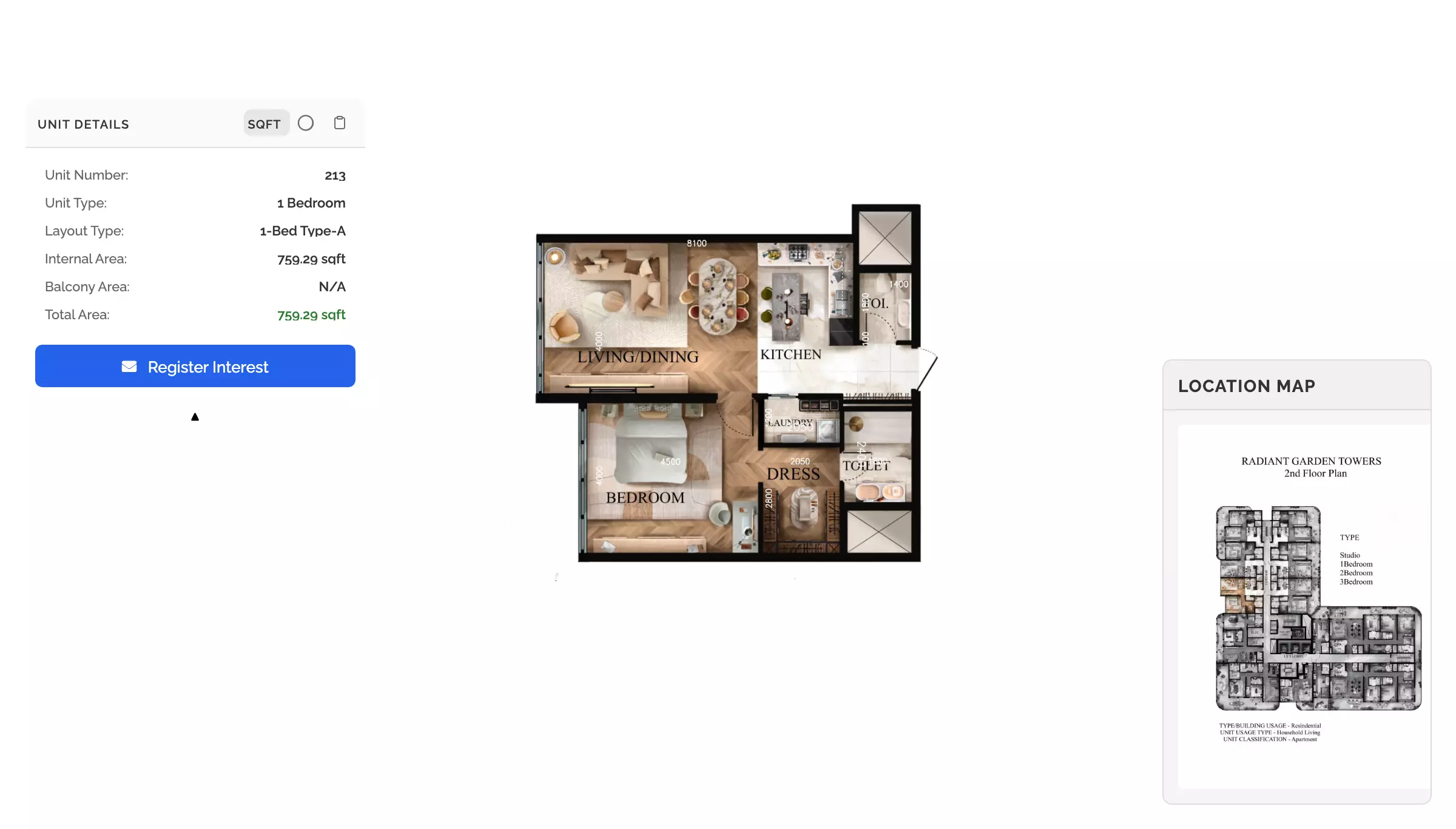 Unit floor plan image