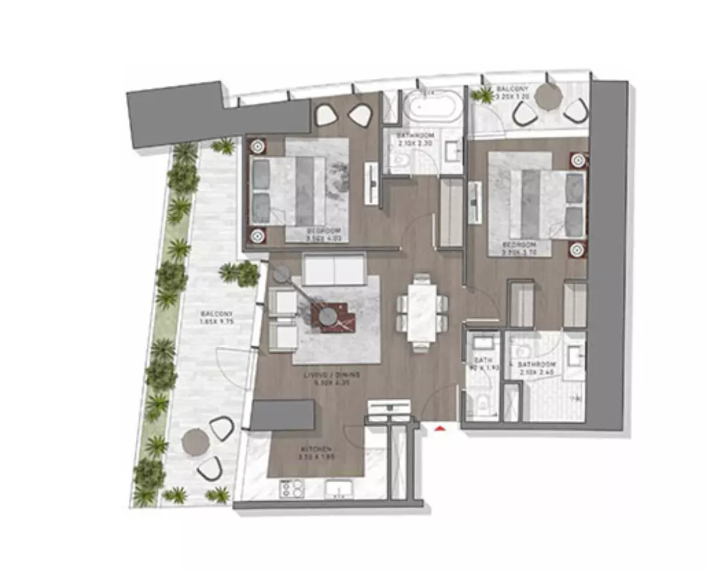 Safa Two Type 4, 2 beds