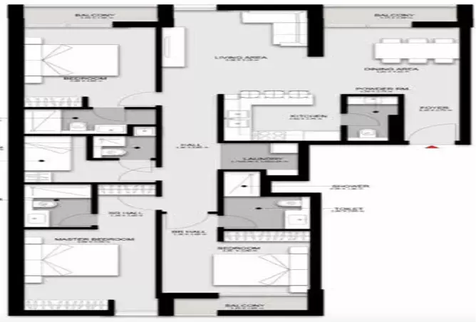 Darb By Alef Group — 3BR floor plan