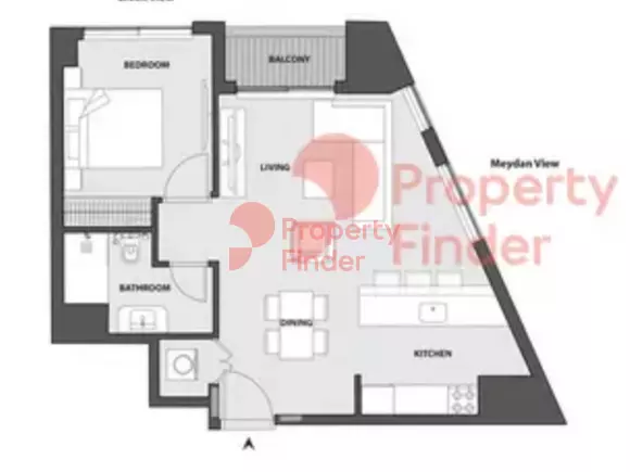 15 Northside Tower B Unit 110, First Floor, 1 bed