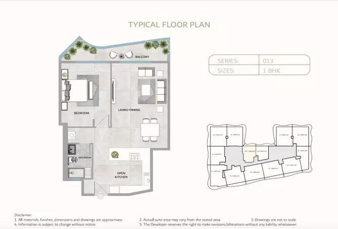 One 678 Residences — 1BR floor plan