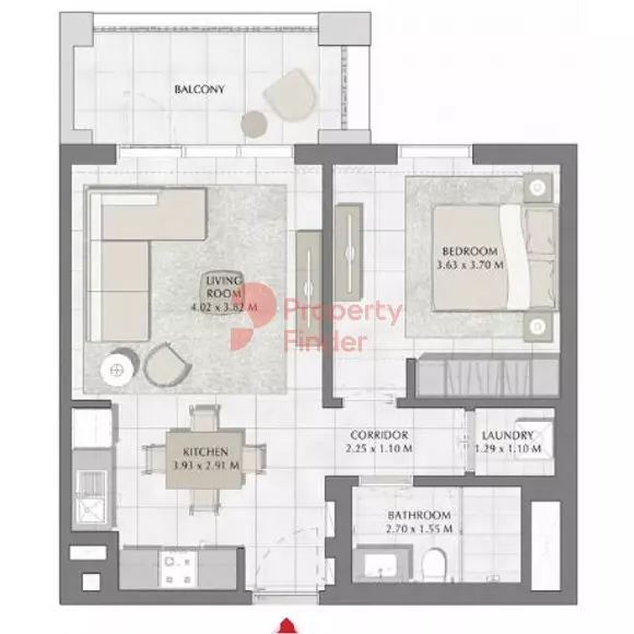 Creek Beach Surf Building 2, Level 7, 1 bed