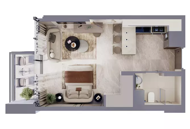 Palatium Residences — Studio floor plan