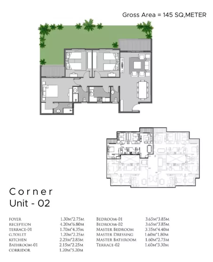 صورة مخطط ارضية الوحدة