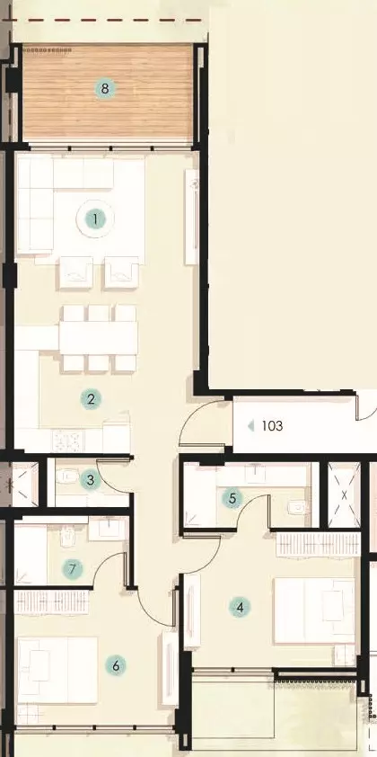 صورة مخطط ارضية الوحدة