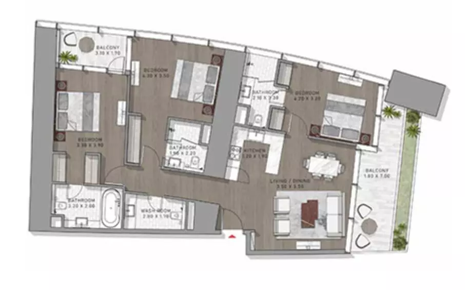 Safa Two Type 10, 3 beds