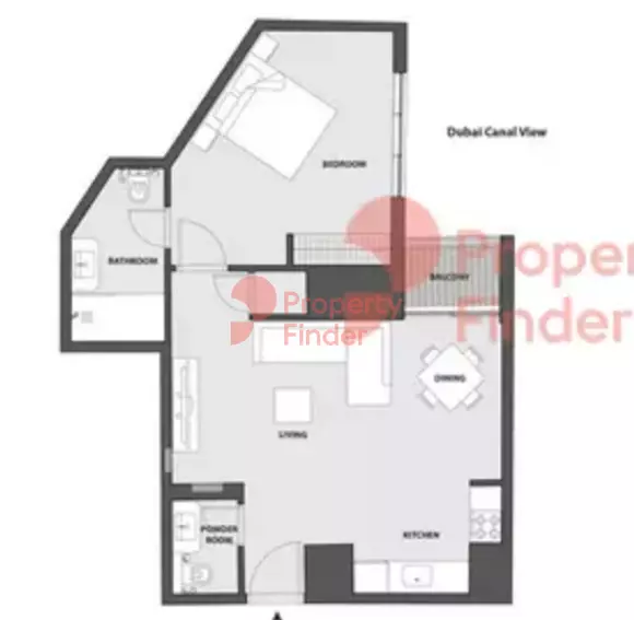 15 Northside Tower B Unit 610, Sixth Floor, 1 bed
