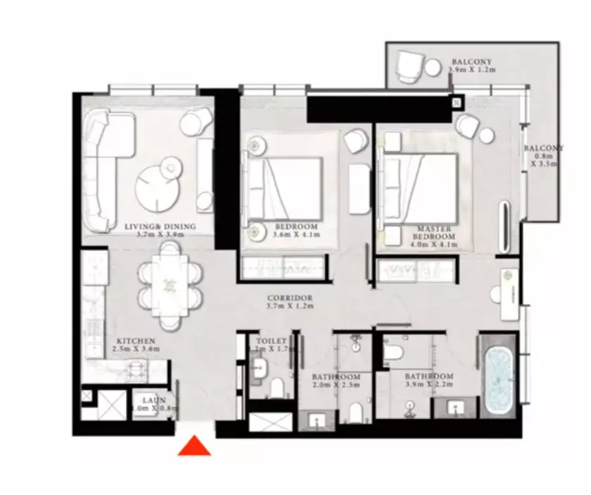 St Regis The Residences T2-Type C, 2 beds