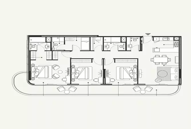 Azizi Amir — 3BR floor plan