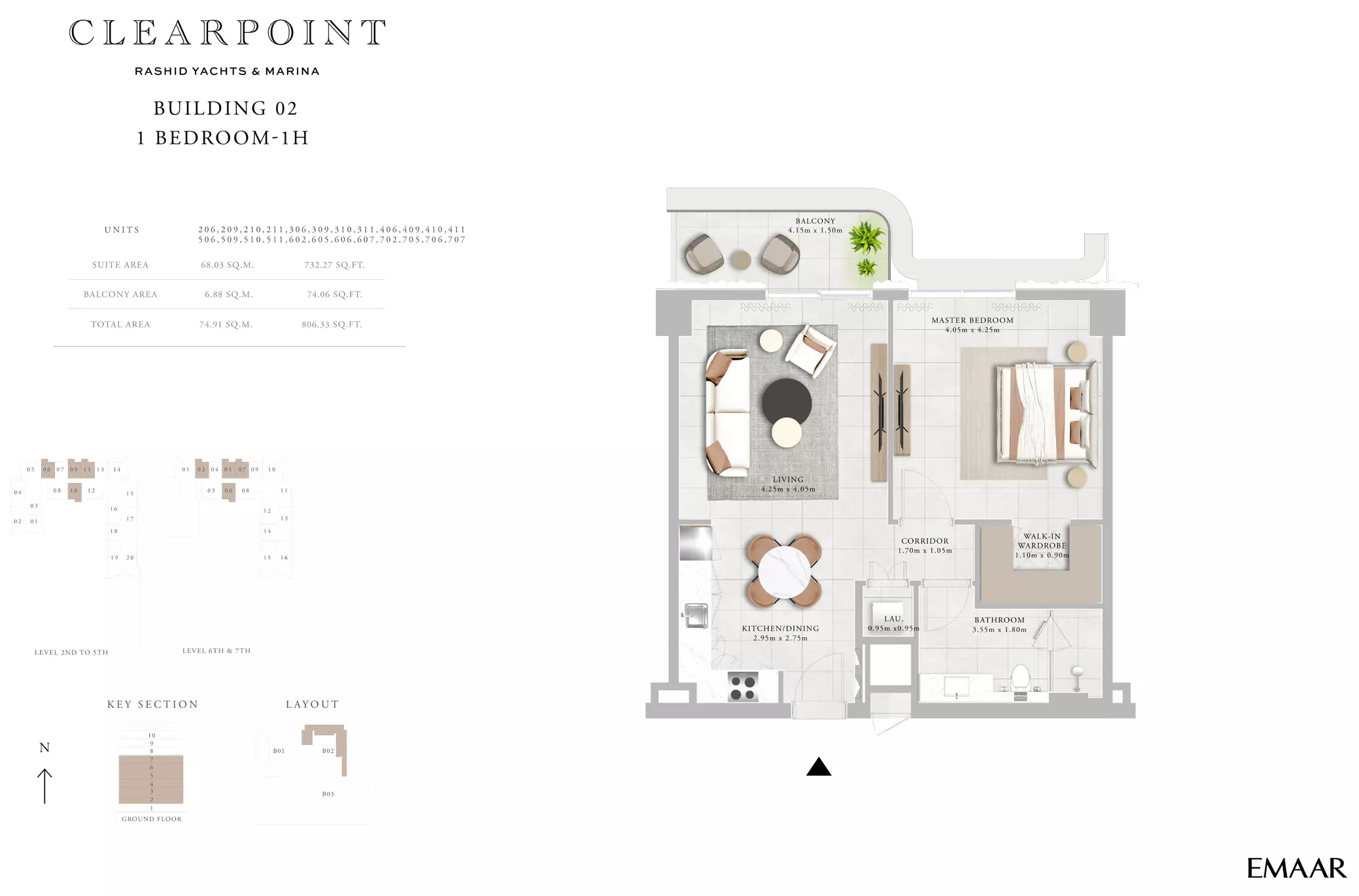 Clearpoint Building 2 _ Type 1H, 1 bed