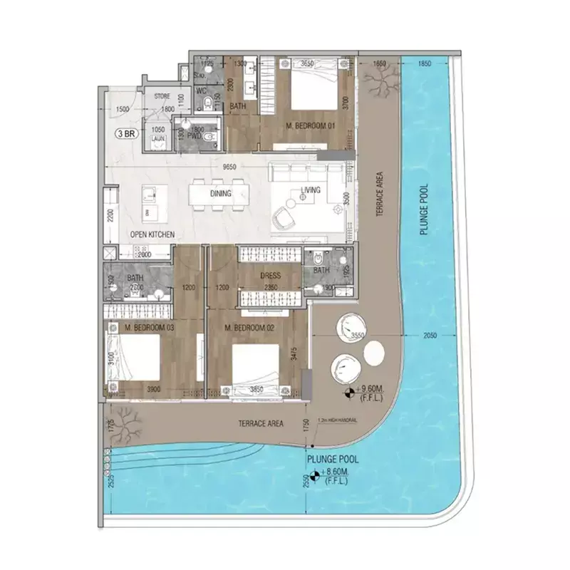 صورة مخطط ارضية الوحدة