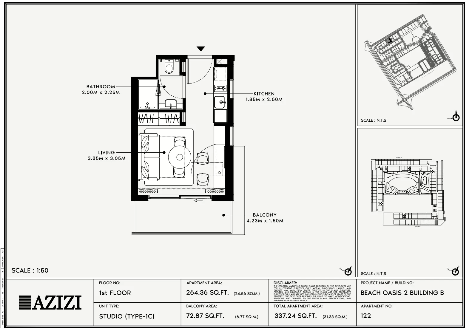Beach Oasis Phase 2 By Azizi Type 1C - BB, studio
