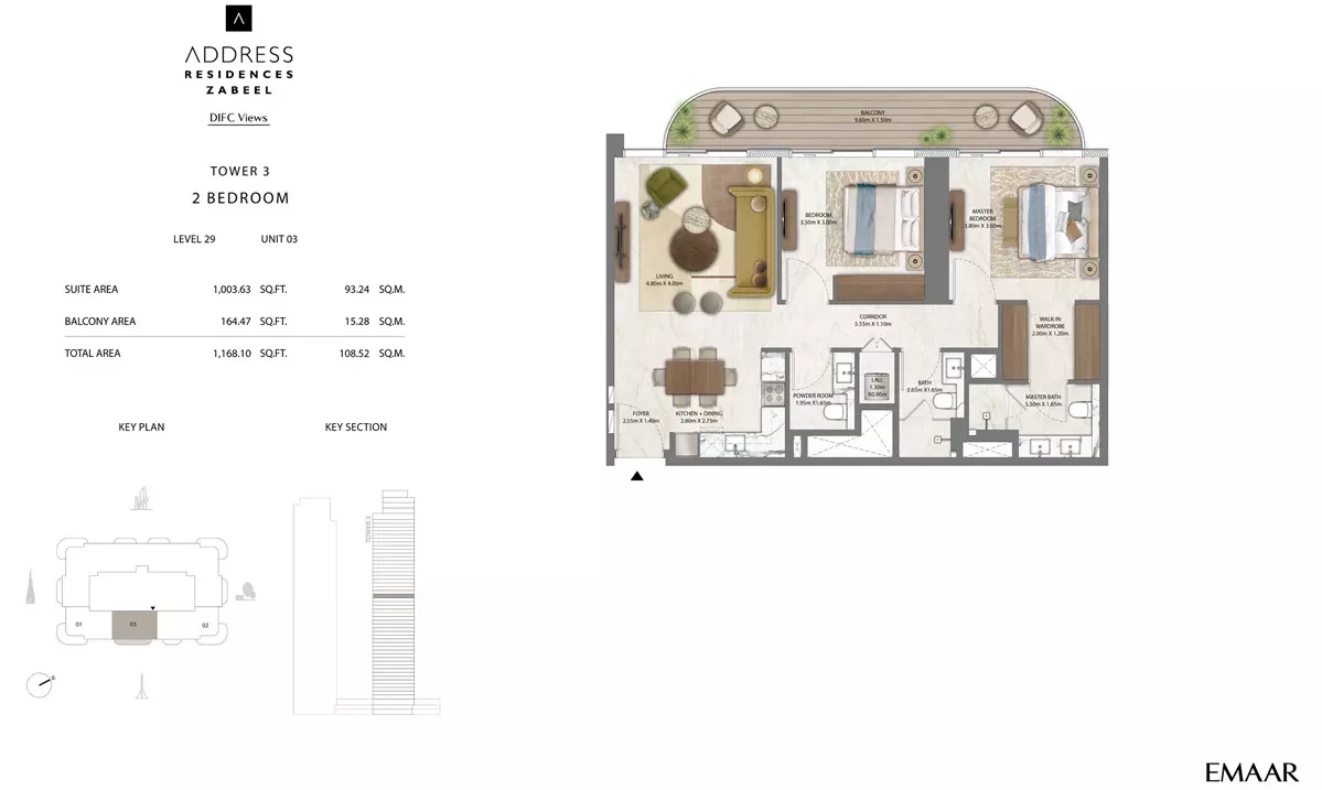 Address Residences Zabeel Unit 3, 2 beds