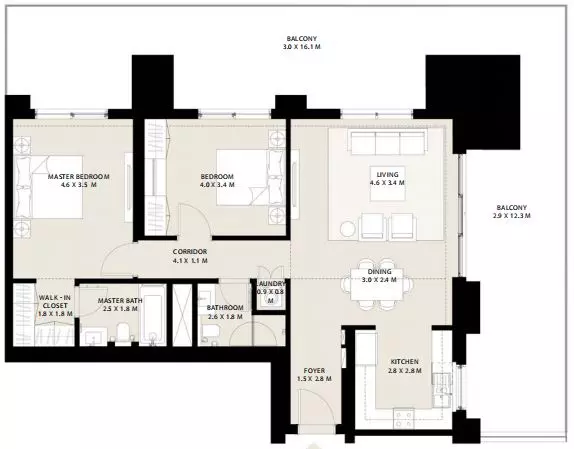 Park Field Type 3, 2 beds