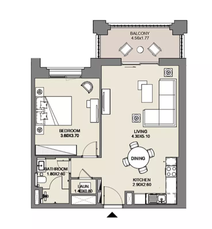 Al Jazi B2-Type A1, Level 1,2, 1 bed