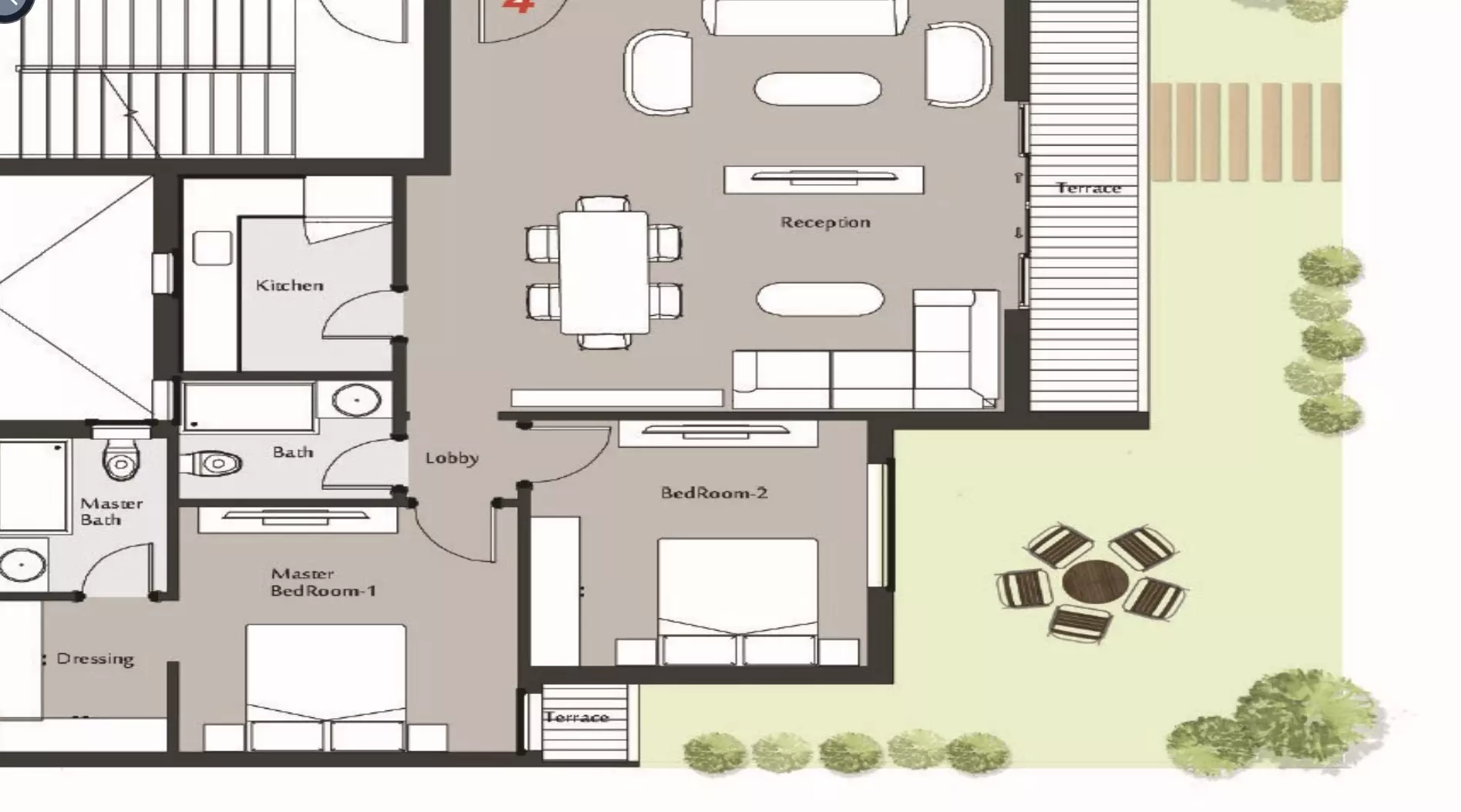صورة مخطط ارضية الوحدة