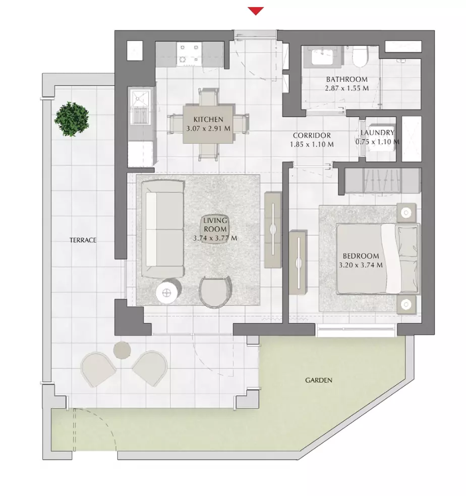 Summer B2-Type E, 1 bed