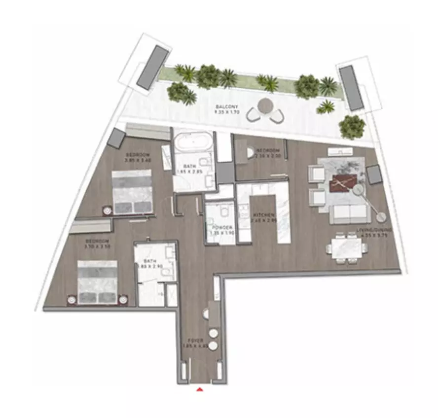 Safa Two Type 2, 2 beds