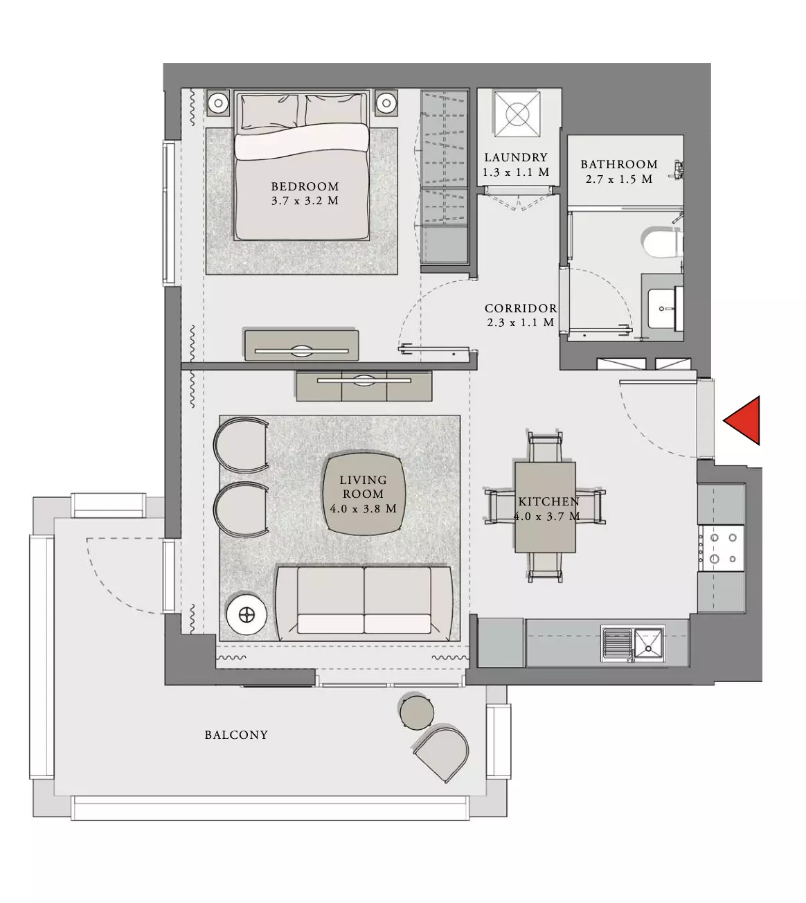 Creek Beach Lotus Unit 02, Level 02-10 Building 3, 1 bed