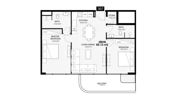 Unit floor plan image