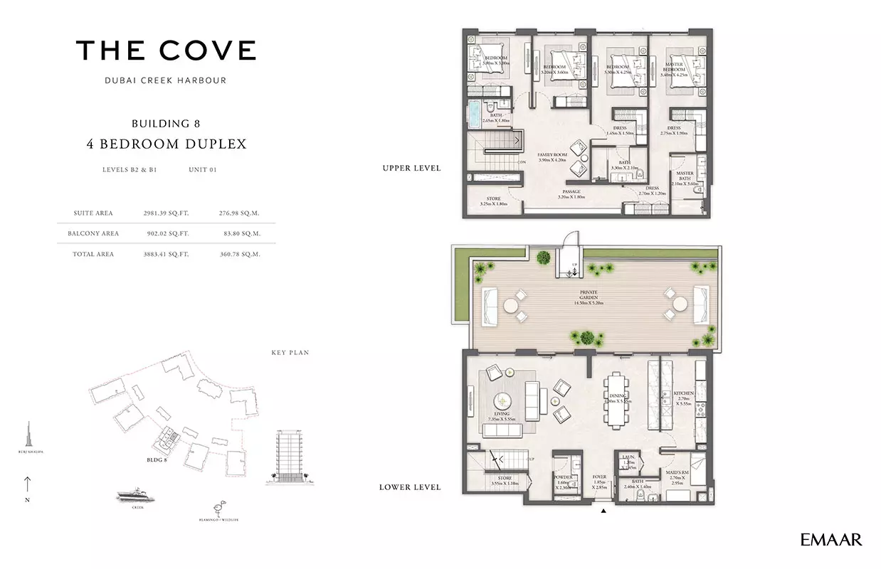 The Cove Phase 2 By Emaar Building 8 - Levels B2 & B1, Unit 01, 4 beds