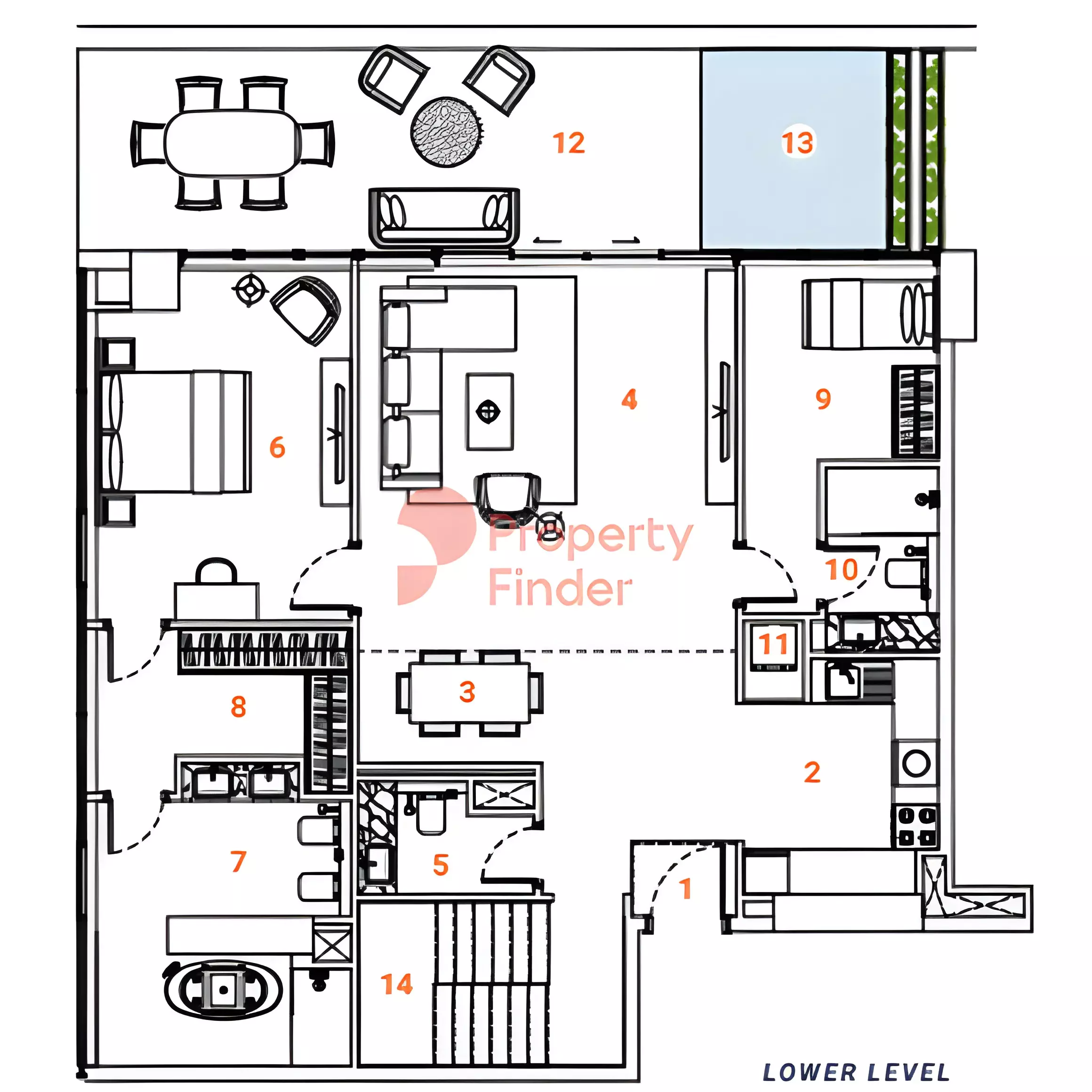 صورة مخطط ارضية الوحدة