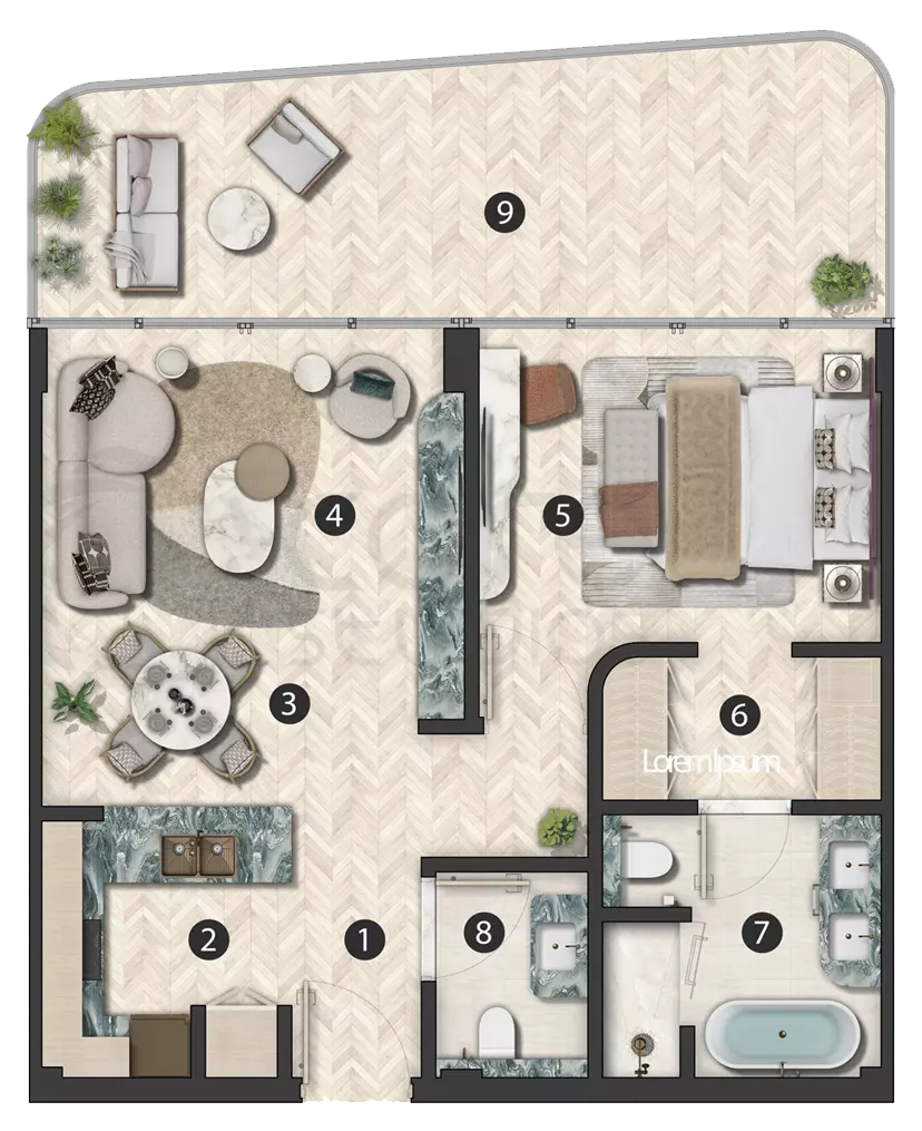 صورة مخطط ارضية الوحدة