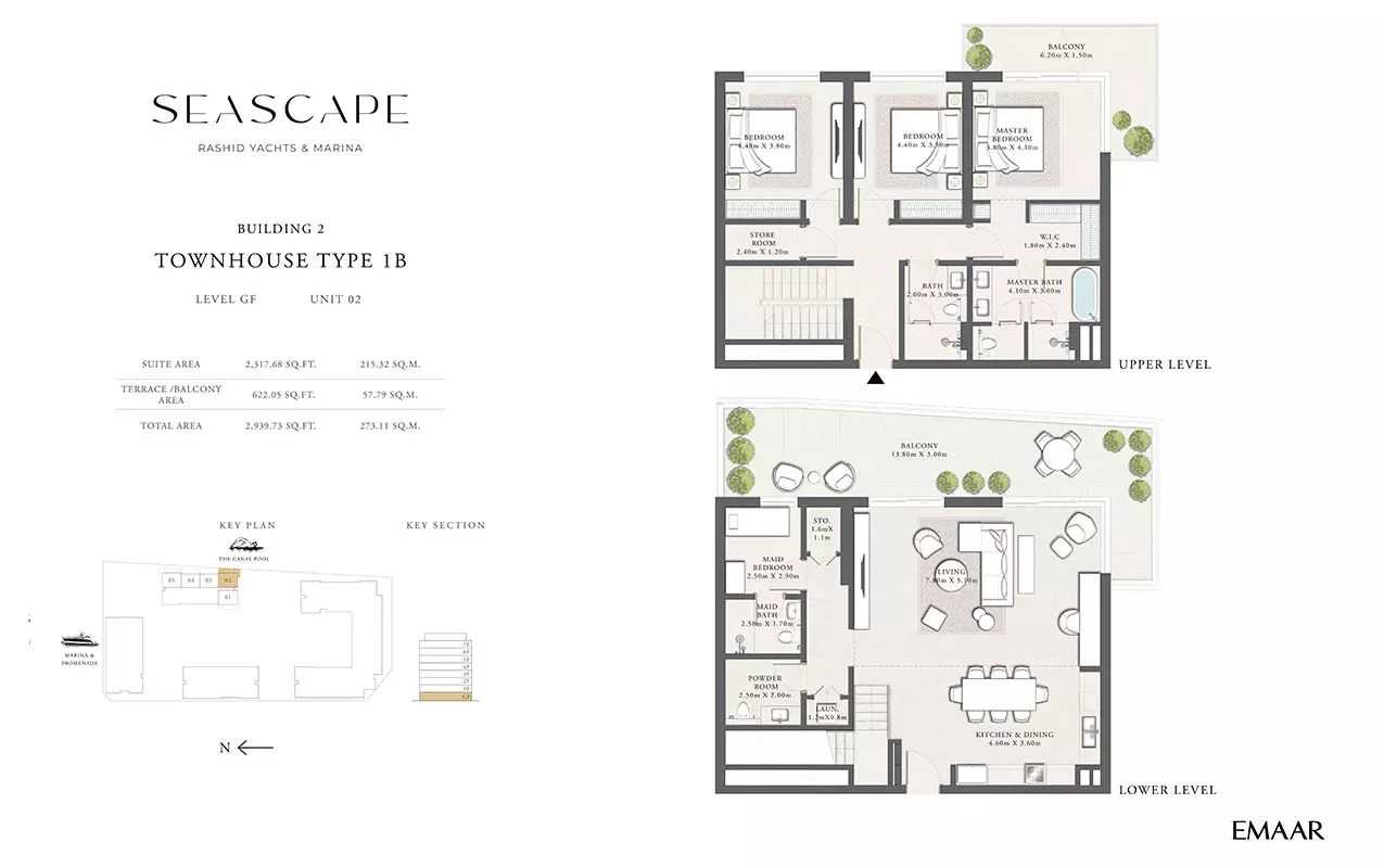Seascape B2-Type 1B, Level GF, Unit 02, 3 beds