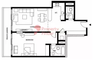 Binghatti Galaxy Tower B Type 2, 1 bed