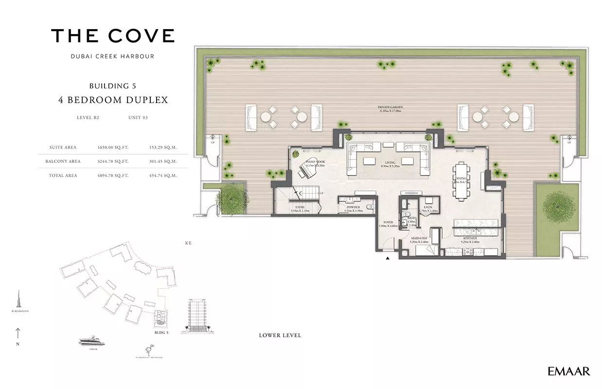The Cove Phase 2 By Emaar Building 5 - Levels B1, Unit 03, 4 beds