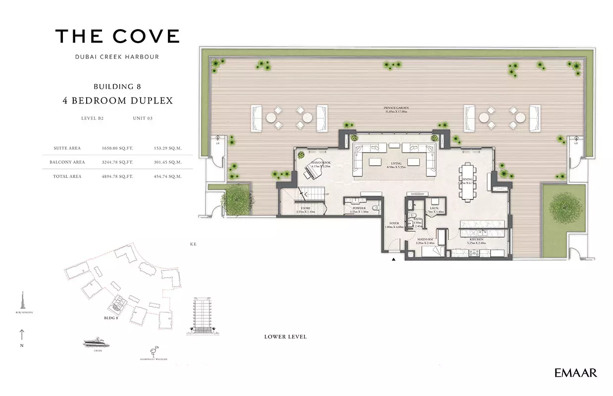 The Cove Phase 2 By Emaar Building 8 - Level B2, Unit 03, 4 beds